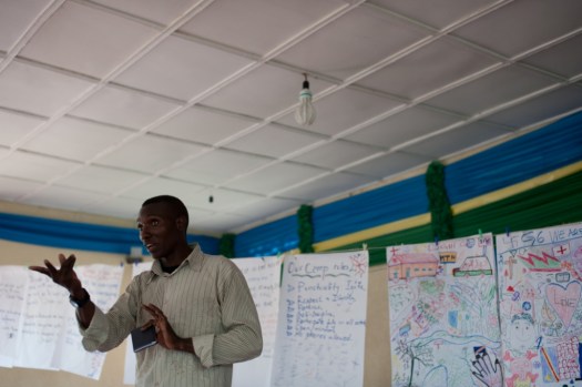 Anthony leads a session